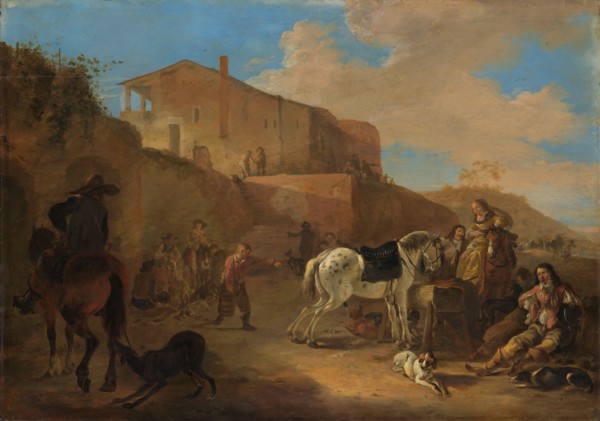 The hunting party, 1649. Creator: Dirck Stoop.