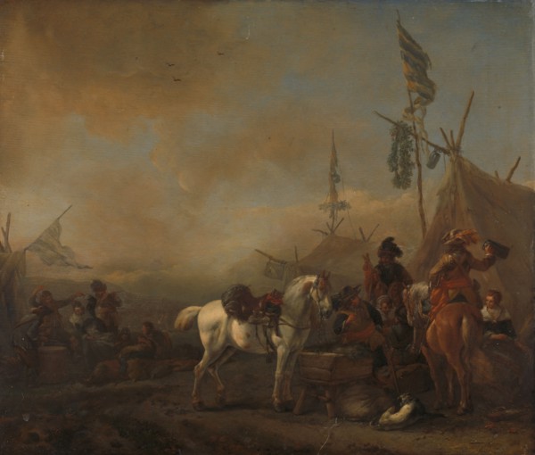 An Army Camp, c.1662-c.1664. Creator: Philips Wouwerman.