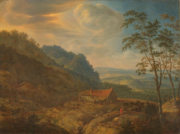 Mountainous Landscape with Farm, 1663. Creator: Herman Saftleven the Younger.