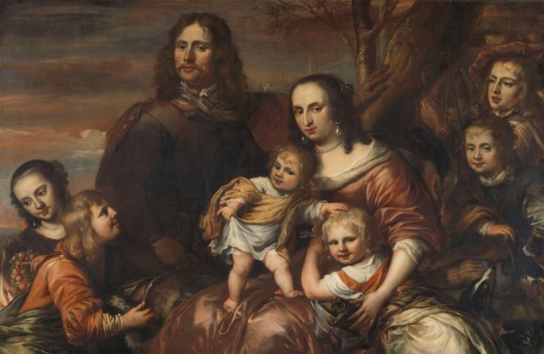 A couple with six children, 1650-1678. Creator: Jurgen Ovens.