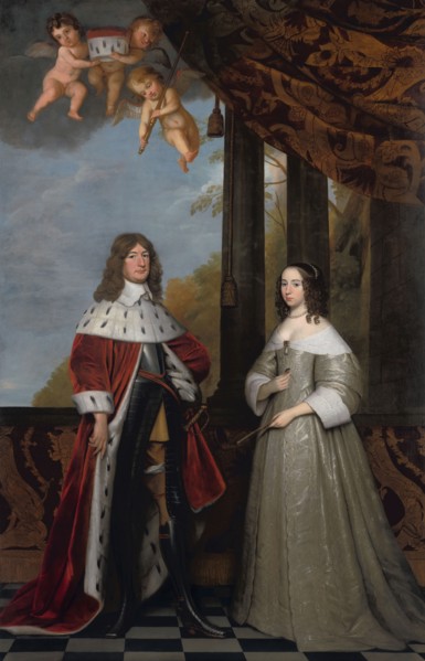 Portrait of Friedrich Wilhelm (1620-88), Elector of Brandenburg, and his Wife Louise Henri..., 1647. Creator: Gerrit van Honthorst.