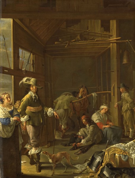 Soldiers in a Stable, c.1655. Creator: Jacob Duck.