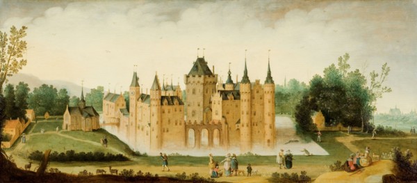 View of the Castle of Egmond aan den Hoef, c.1638. Creator: Claes Jacobsz van der Heck.