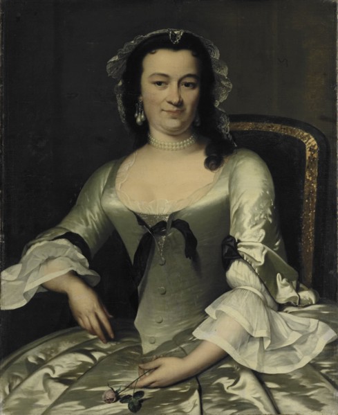 Portrait of Maria Henriëtte van de Pol, Wife of Willem Sautijn, 1750-1760. Creator: Frans van der Mijn.