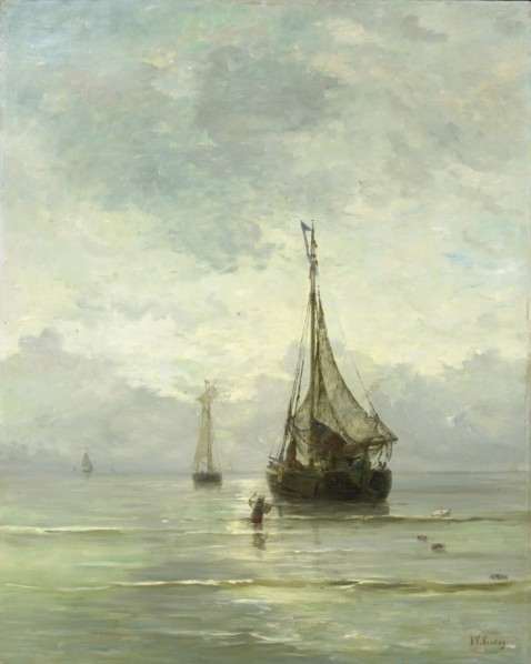 Calm sea, 1860-1900.  Creator: Hendrik Willem Mesdag.