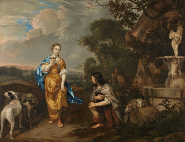 Double portrait of a young couple as Granida and Daiphilo, c.1640-c.1670. Creator: Jan Mytens.