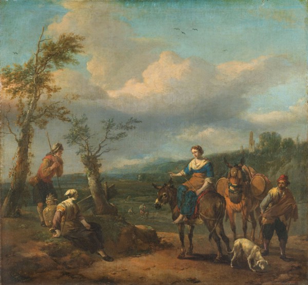 Italian Landscape with Figures, 1650-1674. Creator: Johannes Lingelbach.