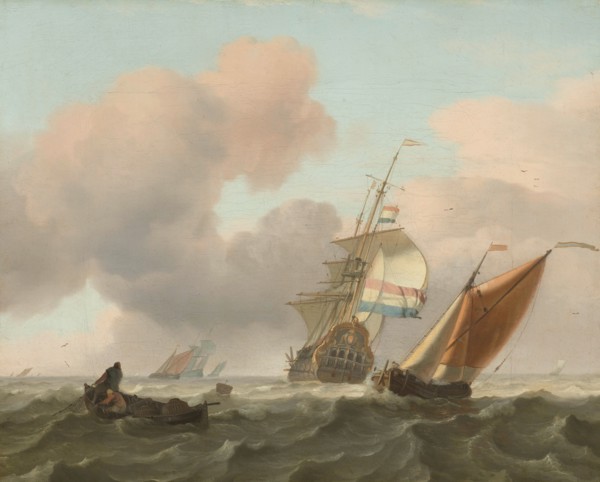 Rough Sea with Ships, 1697. Creator: Ludolf Bakhuizen.