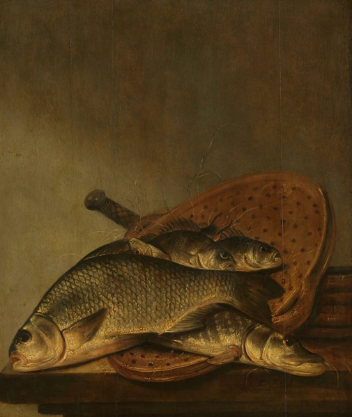 Still life with fish, c.1630-c.1659. Creator: Pieter de Putter.