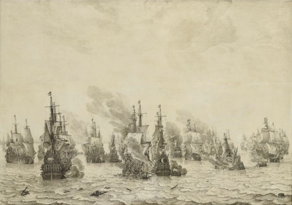 The Battle of Livorno (Leghorn), c.1659-c.1699. Creator: Willem van de Velde I.