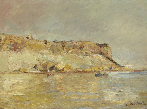 Cliffs and coast, 1870-1880.  Creator: Adolphe Monticelli.
