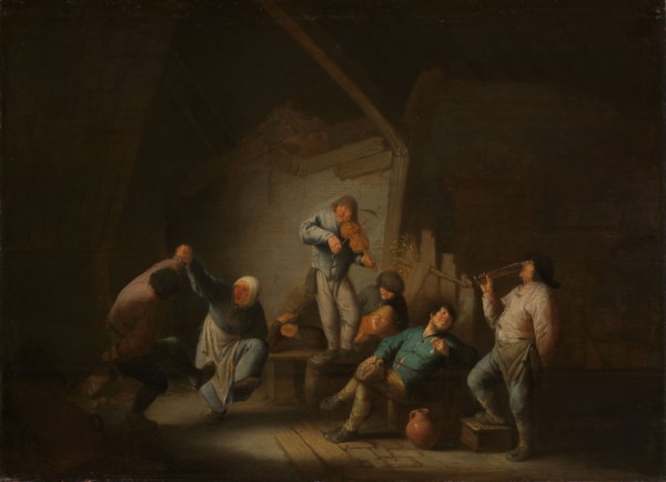 Dancing Couple, c.1635. Creator: Adriaen van Ostade.