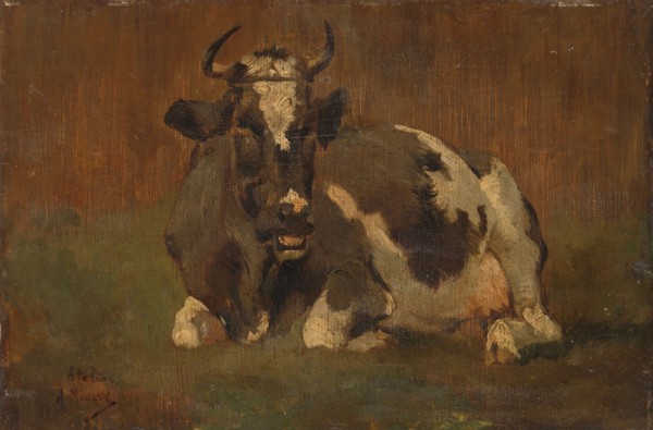 Lying Cow, c.1860-c.1888. Creator: Anton Mauve.