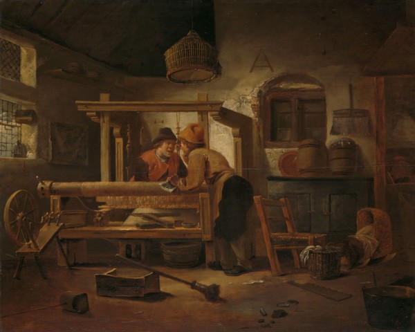 Weaver's Workshop, 1659. Creator: Cornelis Gerritsz. Decker.