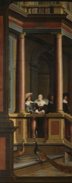 A Seven-Part Decorative Sequence: An Outdoor Stairway, 1630-1632. Creator: Dirck van Delen.