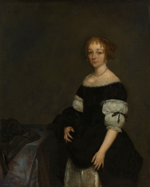 Aletta Pancras (1649-1707) Wife of François de Vicq, 1670. Creator: Gerard Terborch II.