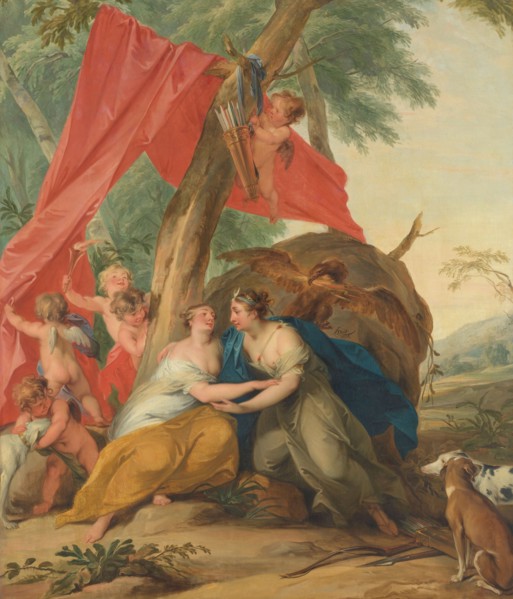 Jupiter, Disguised as Diana, Seducing the Nymph Callisto, 1727. Creator: Jacob de Wit.