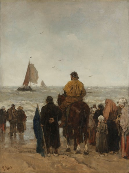 Arrival of the Boats, 1884. Creator: Jacob Henricus Maris.