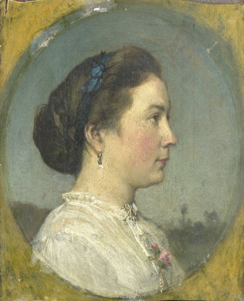 Portrait of Catharina Hendrika Horn, the Artist's Wife, c.1867. Creator: Jacob Henricus Maris.
