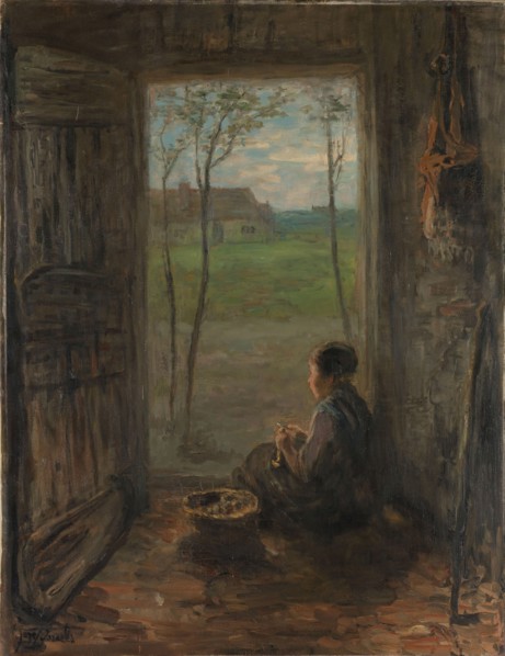 A Laren Scene, 1905. Creator: Jozef Israels.
