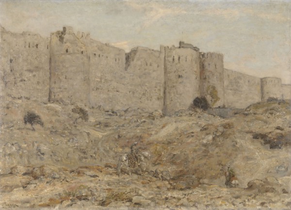 City wall in India, 1898-1900. Creator: Marius Bauer.