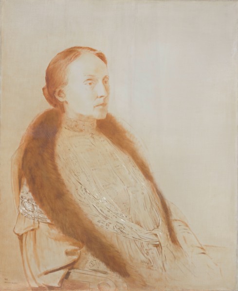 Portrait of A.M.L. Bonger-van der Linden, 1905. Creator: Odilon Redon.