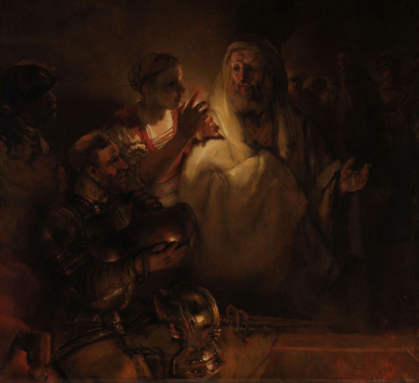 The Denial of St Peter, 1660. Creator: Rembrandt Harmensz van Rijn.