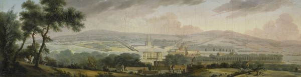 View of the back of a Palace, 1780-1820. Creator: Henri Sallembier.