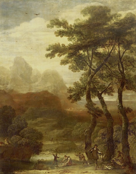 Landscape with Hunters, 1640-1685. Creator: Ignacio de Iriarte.