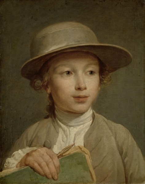 Boy with a Drawing Book, c.1772. Creator: Nicolas Bernard Lepicie.