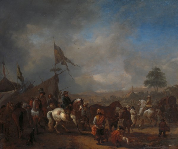A Horse Fair near an Army Camp, c.1665-1668. Creator: Philips Wouwerman.