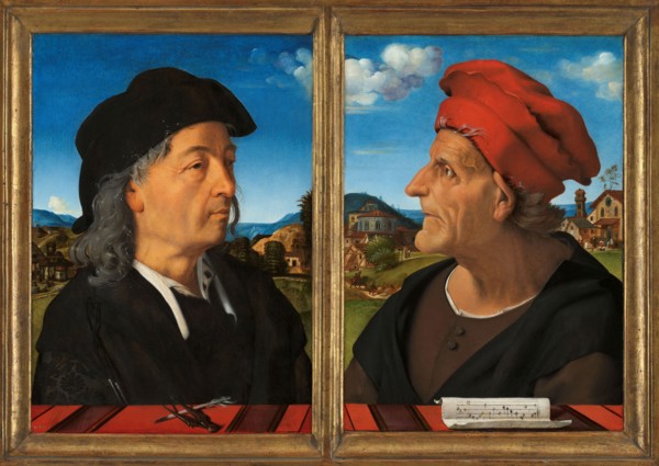 Portraits of Giuliano and Francesco Giamberti da Sangallo, 1482-1485. Creator: Piero di Cosimo.