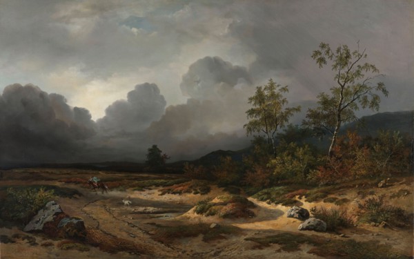 Landscape with a Thunderstorm Brewing, 1850. Creator: Willem Roelofs.