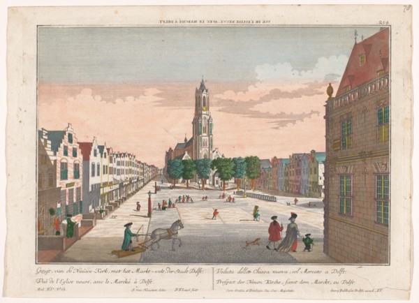 View of the New Church in Delft, 1742-1801. Creators: Georg Balthasar Probst, Balthasar Friedrich Leizelt.