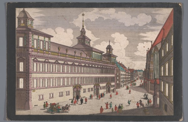 View of the Town Hall in Nuremberg, 1742-1801. Creator: Georg Balthasar Probst [possibly].