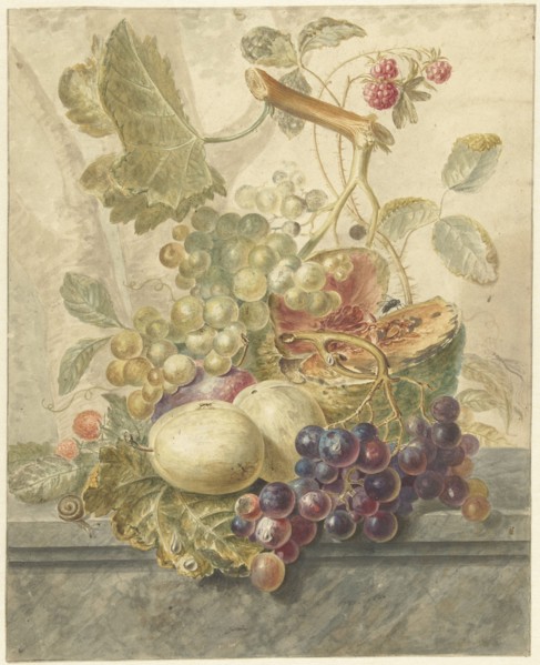 Still life with fruit, 1771-1816. Creator: Hendrik Schwegman.
