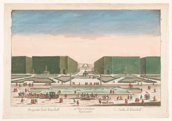 View of Vauxhall Gardens in London, 1745-1775. Creator: Unknown.