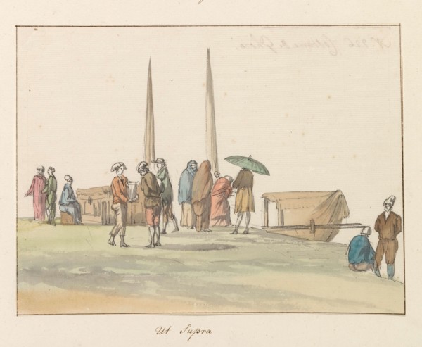 Traditional costumes of the island of Gozo, 1778. Creator: Louis Ducros.