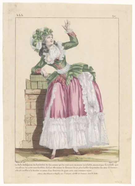Galleries des Modes bbb 291, 1775-1780. Creator: Nicolas Dupin.