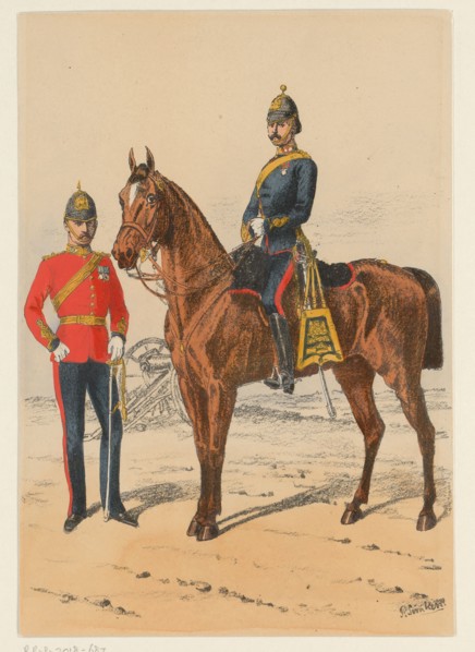 Two British soldiers, 1875-1925. Creator: Richard Simkin.