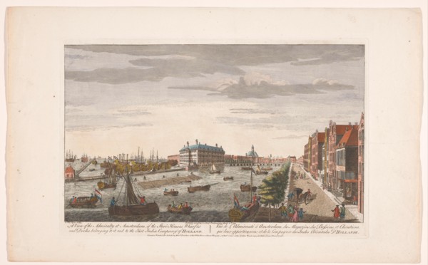 View of the Admiralty warehouse in Amsterdam, 1752. Creator: Anon.