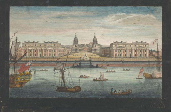 View of Greenwich Hospital on the River Thames at Greenwich, 1751. Creator: John June.