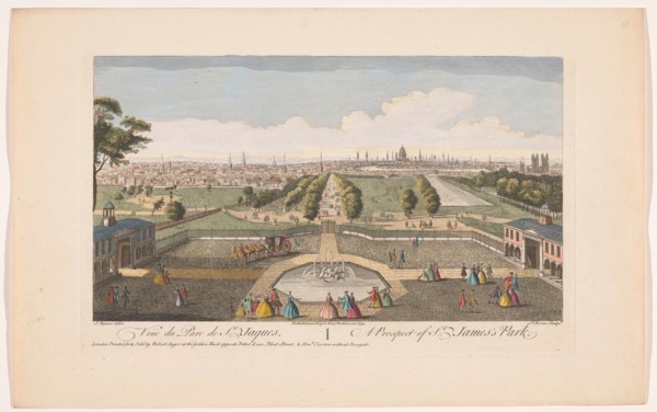 View of Saint James's Park in London as seen from Buckingham House, 1752. Creator: St Torres.