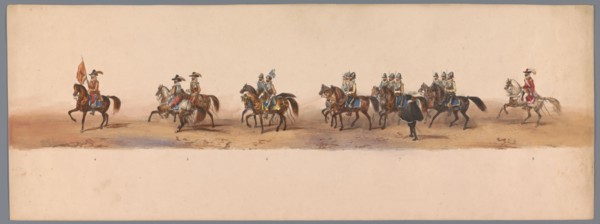 Historical parade at the second centenary of the Utrecht University, 1836 (plate 2), 1837. Creator: Victor Adam.