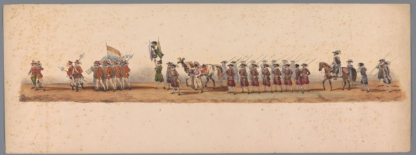 Historical parade at the second centenary of the Utrecht University, 1836 (plate 3), 1837. Creator: Victor Adam.