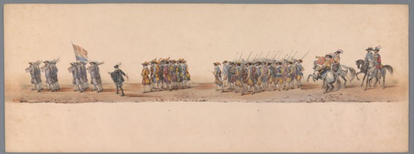Historical parade at the second centenary of the Utrecht University, 1836 (plate 4), 1837. Creator: Victor Adam.