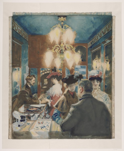 At the jeweler, 1909. Creator: Martin Monnickendam.