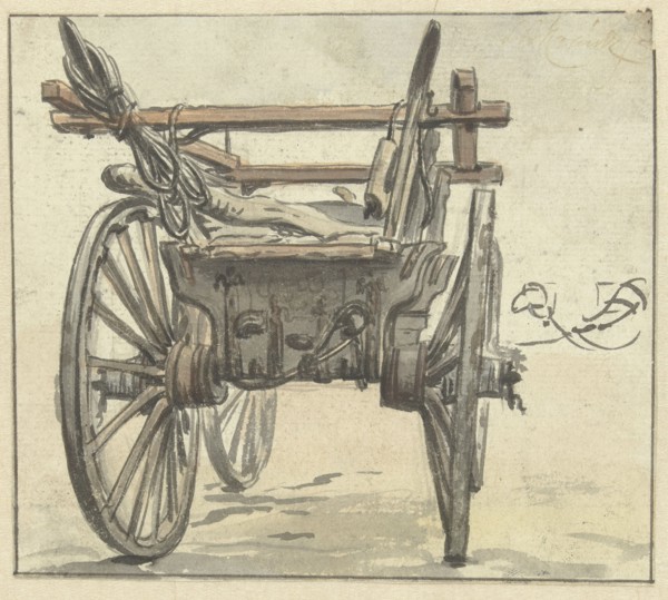 Back of a four-wheeled cart, 1770-1825. Creator: Simon Andreas Krausz.