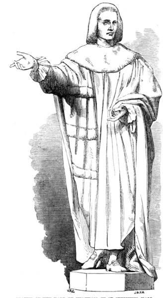 Statue of the Earl of Chatham, in St. Stephen's Hall. MacDowell, sculptor, 1857. Creator: Unknown.