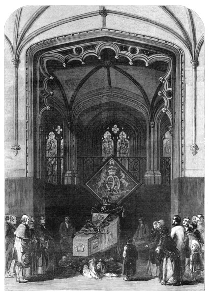T'he Lying-in-State in Belvoir Castle, 1857. Creator: Unknown.